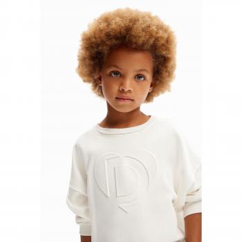 Sudadera imagotipo relieve Desigual para niños Algodón Blanco L