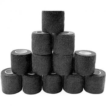 Vendaje deportivo 5cm negro, 12 piezas autoadhesivo