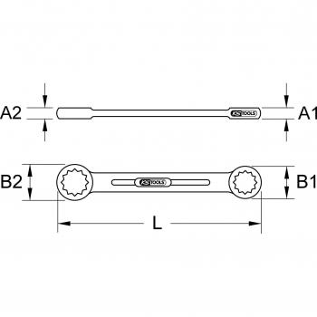 Polyangle BRONZEplus en acier, droite 9×11 mm