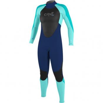 Traje de Neopreno O'Neill Epic 3/2mm para Dama Cierre Trasero NAVY / SEAGLASS / AQUA 4213 Talla UK10T
