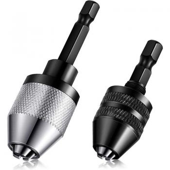 Snelspanboorhouder 1/4 Inch Hex Shank met Snelle Veranderadapter (2 Stuks)