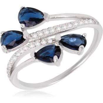 Anello Argento Sissi 16mm Blu