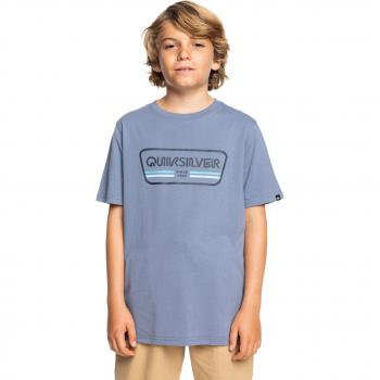 T-Shirt QUIKSILVER RANGE LIFE SHORT SLEEVE YOUTH, Kinder, Gr. 16 (170/176), blau (flint stone)
