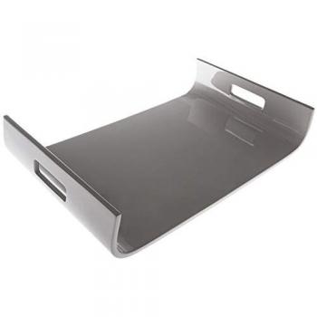 Dekotablett Platon in Grau, modernes Design aus MDF