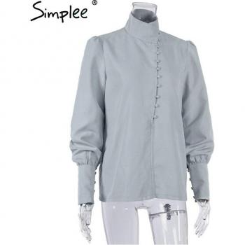 Haut Tendance Simplee Col Montant