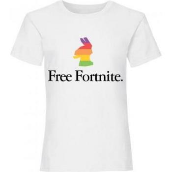 Fortnite Girls Black Rainbow Llama Shirt 5-6 Years