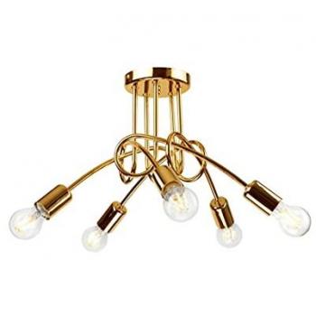 Camilla Flexi lampada semi-incasso dorata 5x E27