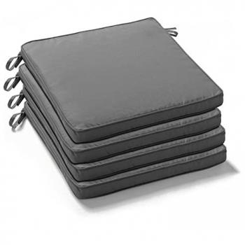 Cojín Gris 40x40x3cm (4 unidades) – Marca Oviala