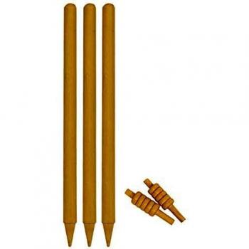 Prestige Maple Cricket Stumps [Set] • SIZE 28 • Set of 3 x Wooden Stumps with Bails