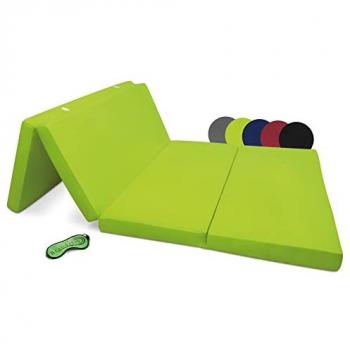 Matrimonio Plegable Campix 195x120 cm, Funda Verde Manzana, Asa y Velcro
