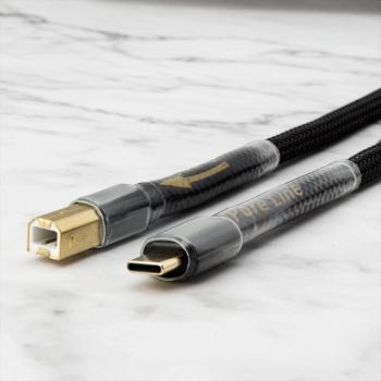 Pureline Canare L-4E6S HiFi USB Kabel USB B zu Typ C Stereo 6N OFC für DAC