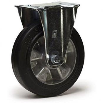 Roulette fixe 125 mm caoutchouc élastique adhérente 200 Kg