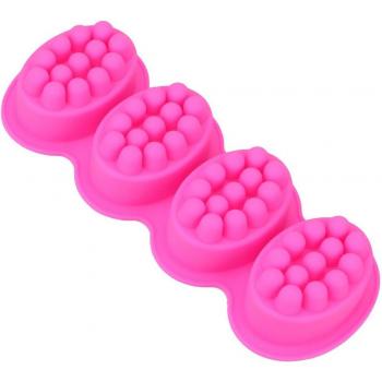 Resin Crafts Soap Maker – 4‑Cavity 3D Oval Silicone Mold