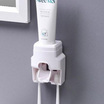 AquaShield 2‑In‑1 Toothpaste & Brush Station