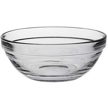 Duralex Lys Glass Stacking Bowls for Kitchen, 12cm x6