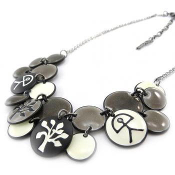 Collier Créateur Nomades Gris Noir
