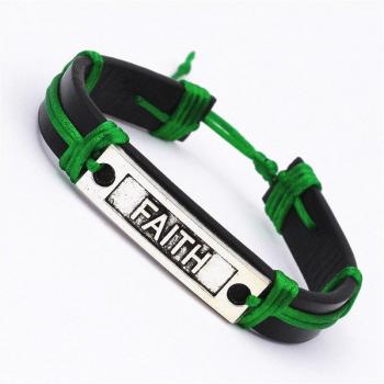 Faith Vintage PU Leather Friendship Bracelet