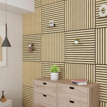 Lot de 16 Panneaux Acoustiques Vang 5,76 m² en Chêne Clair