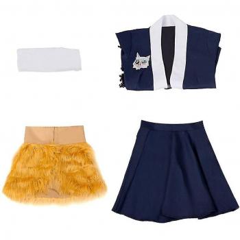 Disfraz de Inosuke en Moda XS con Peluca Larga y Atuendo Maid