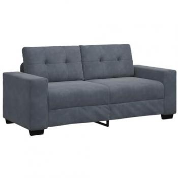 Causeuse Moderne Gris Foncé 140 cm en Velours