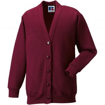 Girls Boys School Childs Childrens Kids Red Cardigan