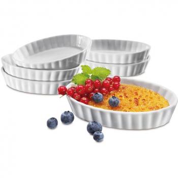 Küchenprofi Creme Brulee Schalen Set – Weiß, 6x