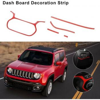 Jeep Renegade Instrument Panel Red Accent Covers