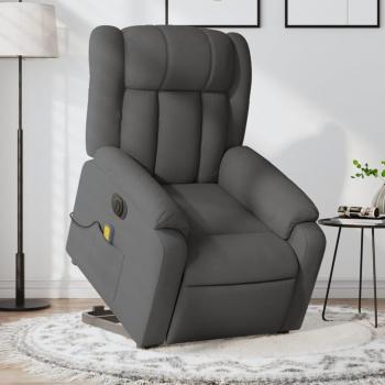Sillón de relax eléctrico en tela gris claro