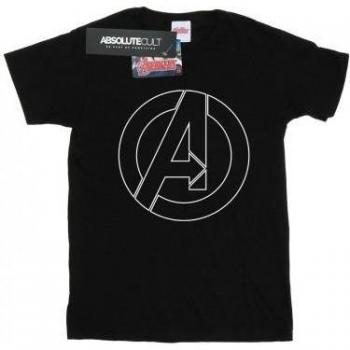 Marvel Damen Avengers Assemble T-Shirt mit Logo Umriss