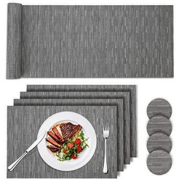 Tencoz 4 Placemats 4 Coasters 1 Long Mat Set