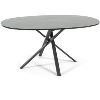 Table ovale moderne Fuori 150x100 cm avec pieds en métal