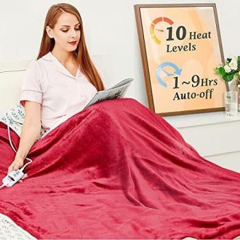 Mia&Coco Electric Heated Blanket Throw Flannel Sherpa Fast 130x180cm