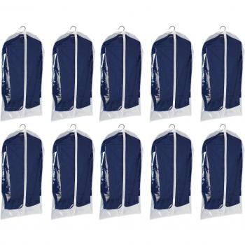 WENKO 10er Set Kleidersäcke, transparent, 100x60 cm
