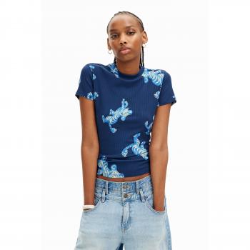 Camisa de Tecido Viscose Tigre XL M. Christian Lacroix – Azul Intenso