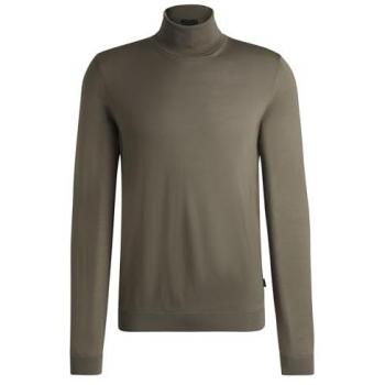 BOSS Rollkragenpullover aus Schurwolle Modell 'Musso', Größe M