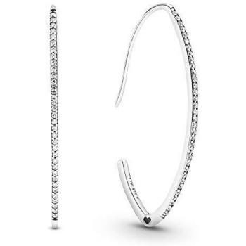Pandora Sterling‑Silver Damen‑Creole mit funkelnden Zirkonia