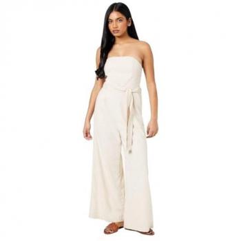 Oasis Petite Belted Wide Leg Jumpsuit Sand 16