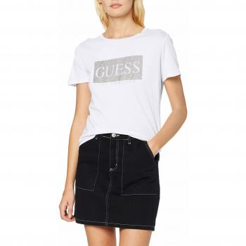 Camiseta de Mujer Guess Glitter, Blanco (True White A000 Twht), Talla S