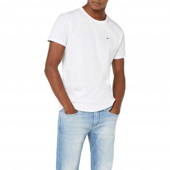 Tommy Jeans T-Shirt DM0DM04411 Weiß Regular Fit XXL Herren