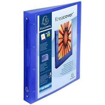 Exacompta A4 Maxi Blue Ring Binder with 4 Round Rings