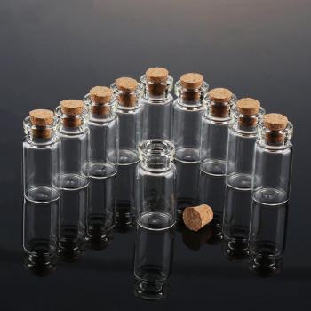 10x 2ml-15ml Decorative Glass Message Bottles