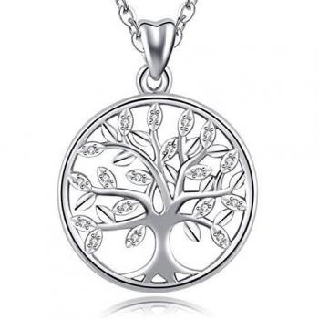 Bijoux Arbre de la Vie Femme, Argent Sterling 925, Cadeau Maman