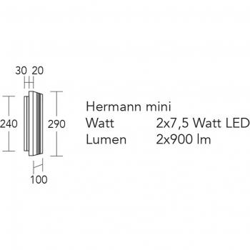 LED Mini Wandlicht Hermann – Eiche, dimmbar