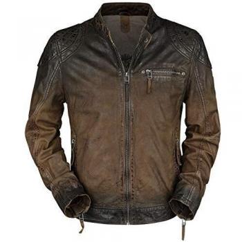 Gipsy Arne Slim Fit Lamov Lederjacke Herren S dunkelbraun