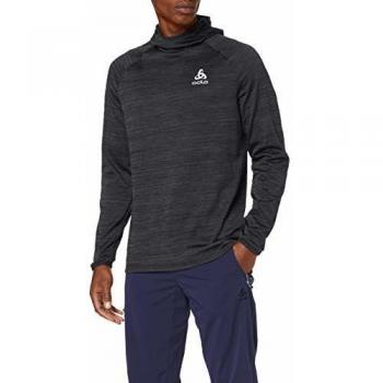 Odlo Herren Hoody RUN EASY WARM, Schwarz Melange, L