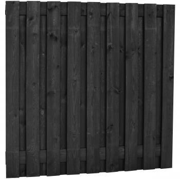 Panel de madera de pino tratado negro 180x180cm