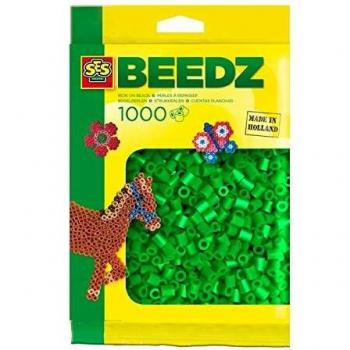 Iron-On Green Beads, 1000 Units – One Pack