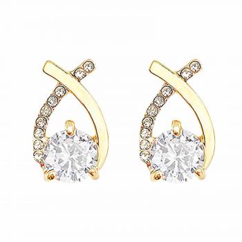 Boucles d’oreilles irrégulières en germanium pour femmes