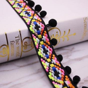 10 yards fringe lace trim with cotton tassels