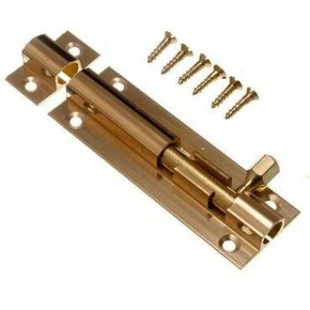 High Security 3 Inch Brass Door Bolt Barrel Slide Lock Set